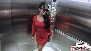 hot big boobed thai teen polly POUNCES on massive european COCK for wild ride