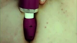 her big natural tits bounce wildly as milf masturbates with toy anally