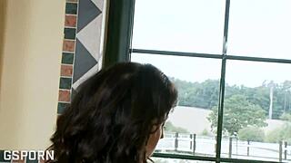 ever wonder how this big tits milf stuffs her ass with dildos in kitchen?