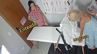 Stepmom takes stepdaughter to gynecologist for intense exam and hardcore checkup