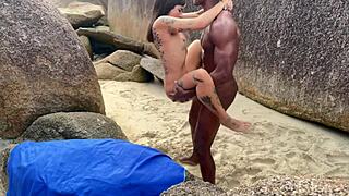 bbc pounding young tight pussies on the beach... oh fuck these novinhas squirt so hard from interracial anal doggystyle