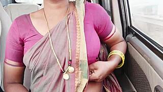 big boobs maid car romp with dirty telugu talk 💦😈