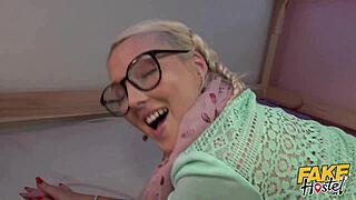 Young cheating wife begs for creampie loads in shaved pussy dorm fuck