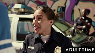 Latina Vicky Chase devours bearded biker's tongue on ass and pussy before wild ride