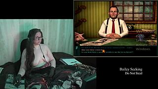 bbw brunette uncovers naked secrets in old clock game playthrough part 2
