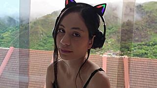 Beautiful White Whore Fucks Me at Home