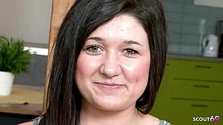 Curvy BBW Big Butt Girl Pickup for First Interracial BBC Pussy Fuck Casting