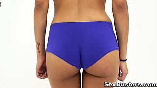 retro ebony teen khalifas juicy ass shakes in vintage hardcore scene