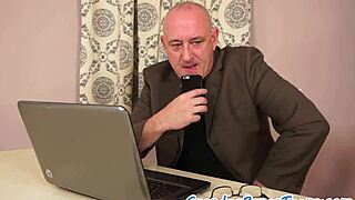 Petite Teen Bent Over for Old Man's Deep Doggystyle Thrusts