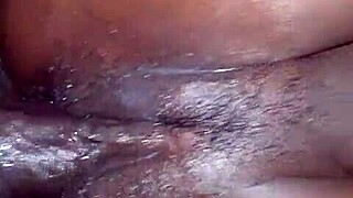 muscular stud fucks hairy pussy cowgirl till she squirts begs creampie stop