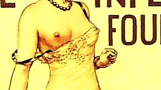 Vintage erotic drawings showcase antique retro artistry