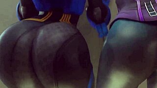 ass bounces double for teasing fun