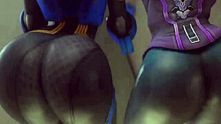 ass bounces double for teasing fun