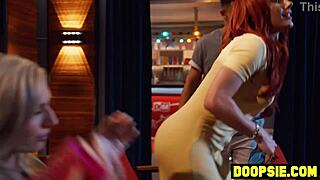 heart races as guy with pussy takes double pounding from busty shemales