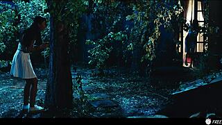 brunette latina freezes time pranks coco bae sucking her huge tits