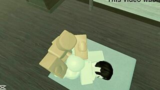 whoa this roblox baddie with big ass tits strips nude for noob monster cock fuck