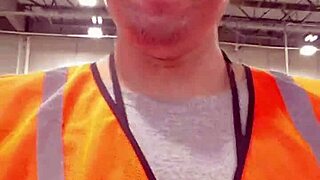 Woman walks casually outdoors during daily work shift