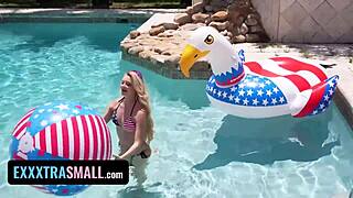 ready to party 4th of july with slutty petite riley star's huge cock ride?
