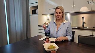 Fucking Curvy Stepmom Hard Alone at Home