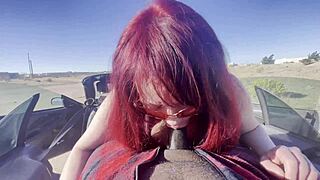 ever had your old teacher slobber on your cock in public?