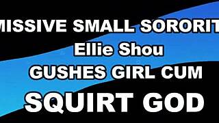 petite brit ellie shou chats dirty with porno dan, chasing that epic squirt while he licks her curvy ass and tits