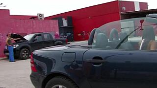 Fayna Vergara Pounds Shaved Pussy and Ass in Fishnets Heels Outdoors