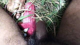 My hot Indian college girlfriend gets fucked hard in the jungle by big cock friend doggystyle?
