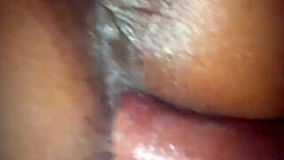 Leche squirts chocolate cumshot all over her ass after anal pounding