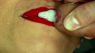 Her innocent smile catches every drop of hot cumshot in POV