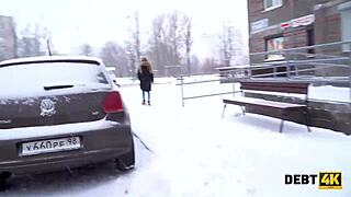 😘 debt collector bends over cute redhead teen and pounds her shaved pussy pov 😏