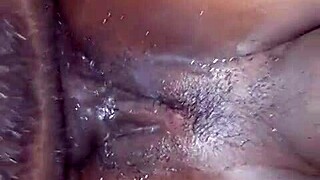 muscular stud fucks hairy pussy cowgirl till she squirts begs creampie stop