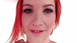 whoa katie kinns, that redhead deepthroats monster cock and gulps cum!