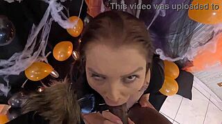 halloween pumpkin milf moans as werewolf black cock fucks her big ass anal no escape