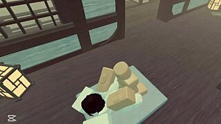 whoa this roblox baddie with big ass tits strips nude for noob monster cock fuck