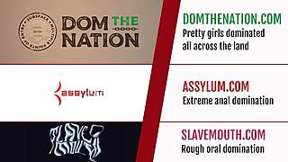 Teen in ropes endures intense group session with anal and rimming