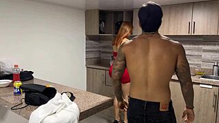 stepmom with athletic body and natural tits sneaks in to fuck me while stepdad's away