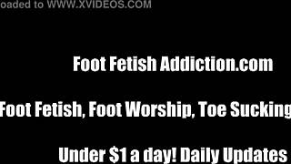 her dirty little tongue licks and cleans those filthy shoes all over