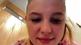 omg fucking this shaved teen outdoors up close, her big naturals bounce wild 😍🔥