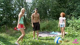 Blonde bombshell Lila E teases with big natural tits in intimate cowgirl riding seduction.