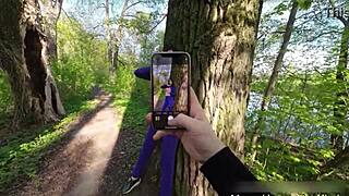 you won't believe how i railed this dirty milf against a forest tree till she came hard