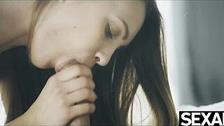 watch this brunette beauty blowjob suck cock cowgirl ride to creampie multiple orgasms ughh