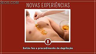 naughty fucking fun during the waxing session with sexy depilation play