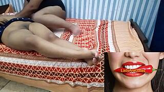 desi milf and lover sneak hidden sex with shaved pussy and natural tits exposed