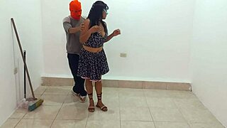 Lazy Latina Milf Rides Boss Stepson's Huge Cock at Work