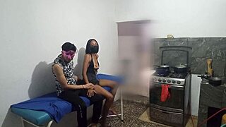 my best friend moans as neighbor seduces her during dinner prep