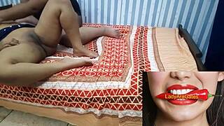 desi milf and lover sneak hidden sex with shaved pussy and natural tits exposed