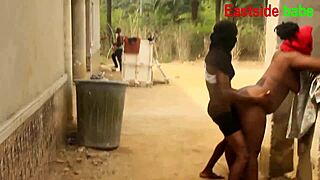 Heart-Racing African Husband Lusts After Neighbor's Wet Outdoor Bath