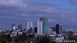 european beauty in stockings teases with slow sensual ball licking pleasure