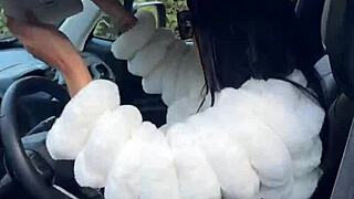 hey asiática hottie, stopped at checkpoint wanna fuck raw with this cop in the woods?