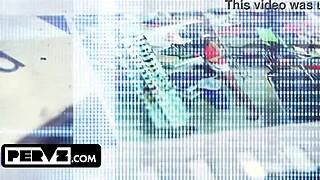 Cheerleader Gives Sloppy Blowjob Fucked in Cavity Search